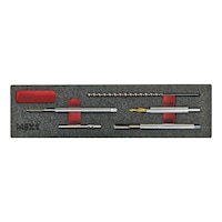 Glow plug drilling-out and removal set, M8 x 1.0 5 pieces