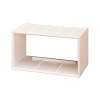 Dry goods rack With three narrow drawer containers for fitted kitchens