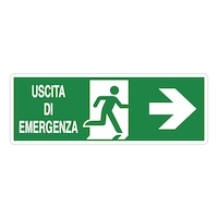 Cartello di emergenza - direzione 