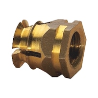 Expanding socket, brass for system bolt with M6 thread