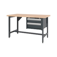 System workbench 1500&nbsp;mm with 2 height-adjustable workbench feet and drawer wall-mounted cabinet 8.6