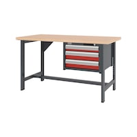 System workbench 1500 mm 2 feet/drawer cabinet