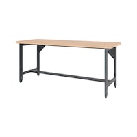 System workbench 2000 mm with 2 height-adjustable workbench feet