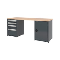 System workbench 2000 mm drawer/hinged door cabinet