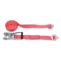 Ratchet lashing belt with standard ratchet