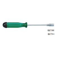 Screwdriver and extractor With car/truck insert and construction machine insert