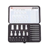 Socket wrench and bit assortment 30 pieces