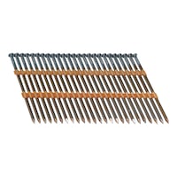 Round-headed strip nails, long, 21°