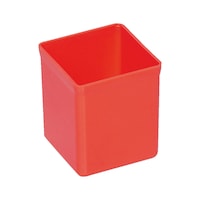 Plastic box for sheet-steel case