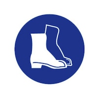 Mandatory action sticker WEAR SAFETY FOOTWEAR