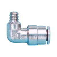 Angle screw-in connector, insertable For central lubrication units