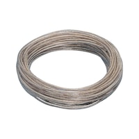 Tarpaulin cable with steel wire and nylon insert