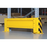 Guard rail for single shelf row