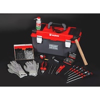 Case set with maintenance tools 