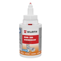 Low-strength pipe and thread sealant with PTFE