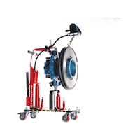 Soporte universal con elevador BT 2 para bujes de rueda, discos de freno y frenos de tambor en vehiculos pesados