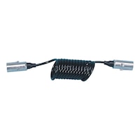 Spiral cable 7-pin aluminium plug 24 V