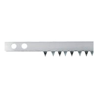 Bow saw blade with pointed teeth