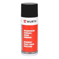 Crack detector spray with black magnetic particles