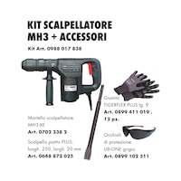 Kit scalpellatore MH3 con accessori