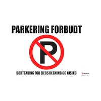 Skilt, Parkering forbudt, 79 X 46 cm Skilt, Parkering forbudt, 79 X 46 cm