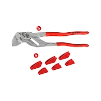 Plier wrench set with protective jaws 3 pieces