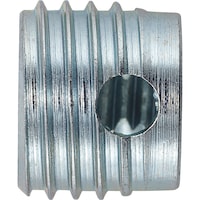 Self-tapping thread inserts with cutting hole