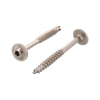 Robust A2 screw with washer head  PARTIAL THREAD, TX, A2 STAINLESS STEEL