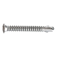 WING-TYPE TIMBER TO METAL RAISED COUNTERSUNK HEAD BI-METAL A2 DECKING SCREW WITH RW DRIVE