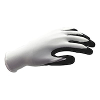 Protective glove polyester latex REDSTRIPE