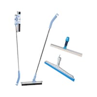 Jointed sweeper/dryer floor wiper