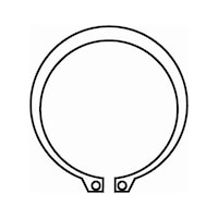 Pojistný kroužek, hřídel DIN&nbsp;471, bronz, CuSn6, nelegovaný, standardní konstrukce