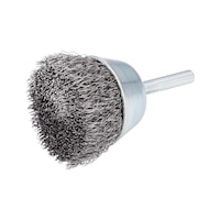Wire cup brush Steel, crimped, with shank