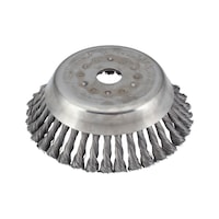Bevel brush Knotted, with hole, for brush cutters