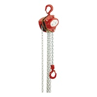 Manual chain hoist without overload protection