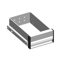Aluminium drawer Width: 278 mm