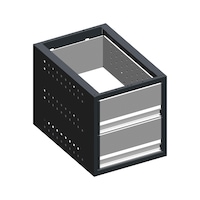 Drawer module, lengthwise With two 180&nbsp;mm drawers