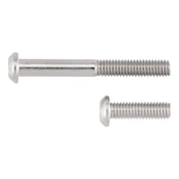 Screw with flattened half round head and hexagon socket ISO 7380-1 A2-070 stainless steel, plain