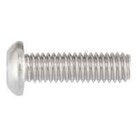 Hexalobular screw with flattened half round head DIN 34805-1, TX drive, A2-070 stainless steel, plain