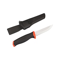 2-komponent universalkniv Med korrosionsbestandigt blad og etui i rustfrit stål af høj kvalitet