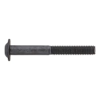 Screw with flattened half round head with collar and hexagon socket ISO 7380-2, steel 10.9, plain