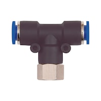T-shaped push-in fitting female thread
