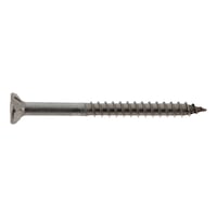 ASSY<SUP>®</SUP> 4 A2 CSMR hardwood universal screw A2 stainless steel plain, partial thread, countersunk milling head