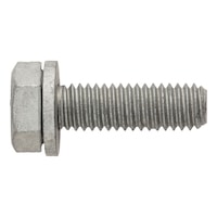 Screw and washer assembly Steel 8.8, silver zinc-flake coating, automotive