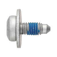 Screw and washer assembly Steel zinc flake silver PC with microencapsulation automotive