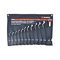 DOUBLE OPEN-RING WRENCH SET 12 PIECES - FLAT