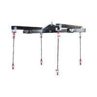 Lifting frame for HV batteries with chains