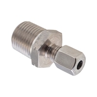 Straight male fitting ISO 8434-1, stainless steel 1.4571, NPT male thread