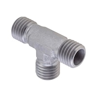 T-shaped cutting ring fitting ISO 8434-1, zinc-nickel-plated steel