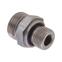 Straight male fitting ISO 8434-1, zinc-nickel-plated steel, BSPP male thread with seal